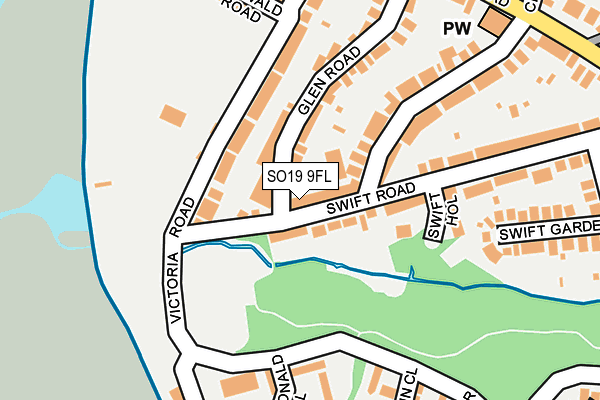 SO19 9FL map - OS OpenMap – Local (Ordnance Survey)