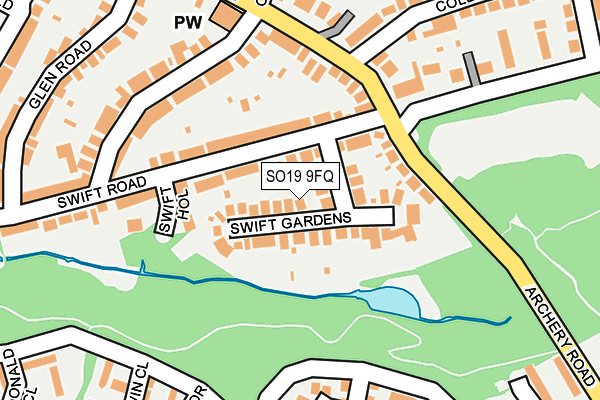 SO19 9FQ map - OS OpenMap – Local (Ordnance Survey)