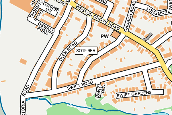 SO19 9FR map - OS OpenMap – Local (Ordnance Survey)