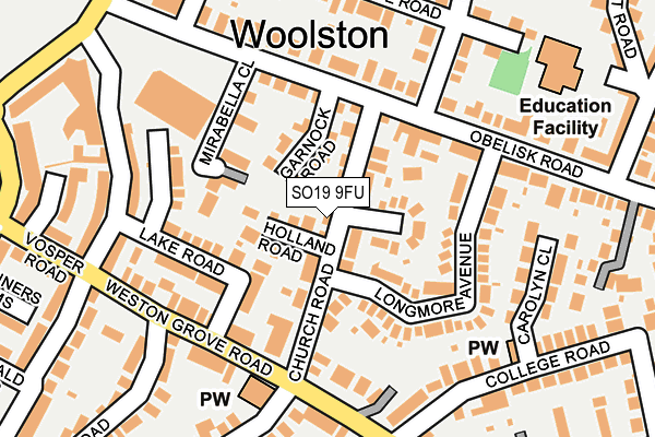 SO19 9FU map - OS OpenMap – Local (Ordnance Survey)