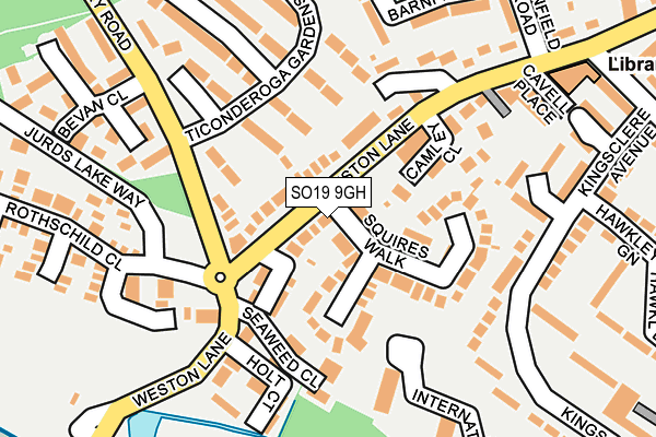 SO19 9GH map - OS OpenMap – Local (Ordnance Survey)