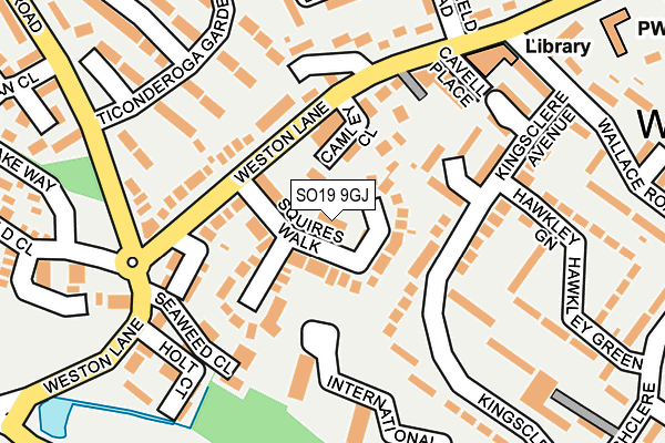 SO19 9GJ map - OS OpenMap – Local (Ordnance Survey)