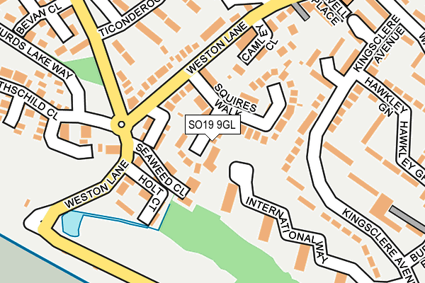 SO19 9GL map - OS OpenMap – Local (Ordnance Survey)