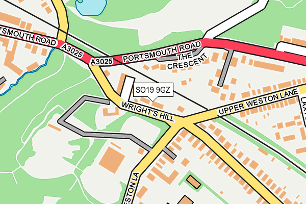 SO19 9GZ map - OS OpenMap – Local (Ordnance Survey)