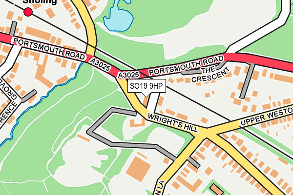 SO19 9HP map - OS OpenMap – Local (Ordnance Survey)