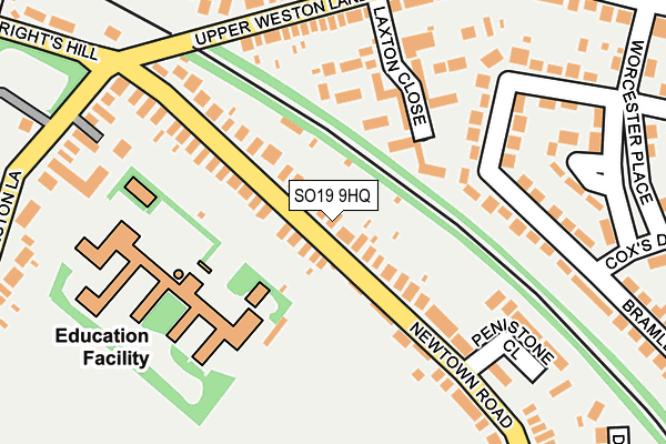 SO19 9HQ map - OS OpenMap – Local (Ordnance Survey)