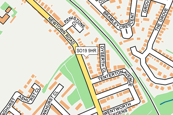 SO19 9HR map - OS OpenMap – Local (Ordnance Survey)