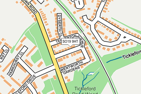 SO19 9HT map - OS OpenMap – Local (Ordnance Survey)