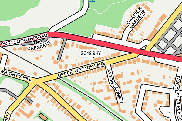 SO19 9HY map - OS OpenMap – Local (Ordnance Survey)