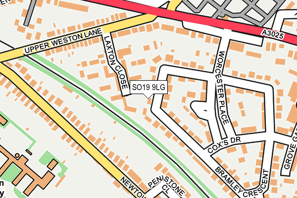 SO19 9LG map - OS OpenMap – Local (Ordnance Survey)