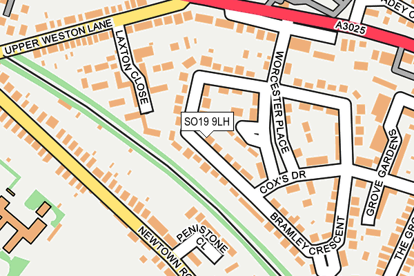 SO19 9LH map - OS OpenMap – Local (Ordnance Survey)