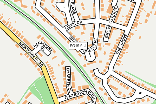 SO19 9LJ map - OS OpenMap – Local (Ordnance Survey)