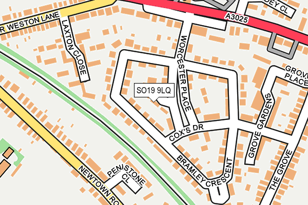 SO19 9LQ map - OS OpenMap – Local (Ordnance Survey)
