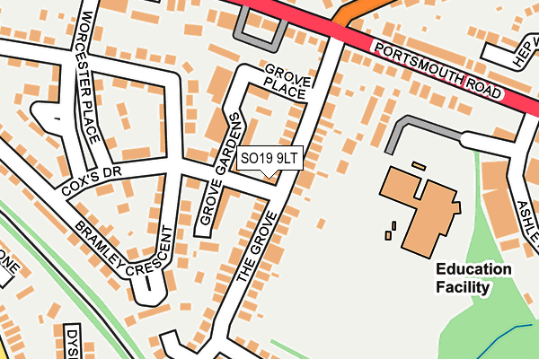 SO19 9LT map - OS OpenMap – Local (Ordnance Survey)