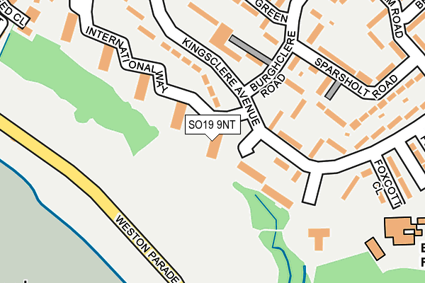 SO19 9NT map - OS OpenMap – Local (Ordnance Survey)