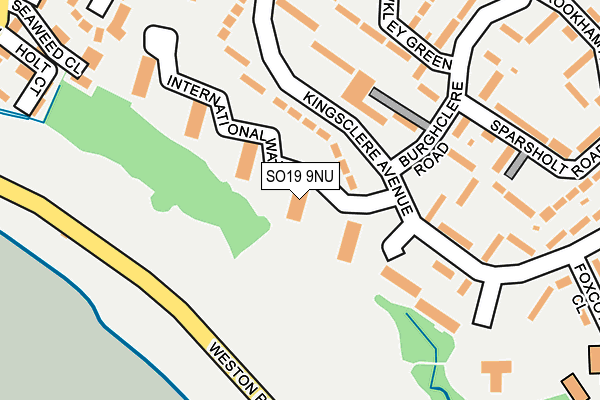 SO19 9NU map - OS OpenMap – Local (Ordnance Survey)