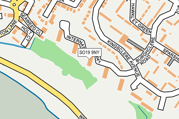 SO19 9NY map - OS OpenMap – Local (Ordnance Survey)