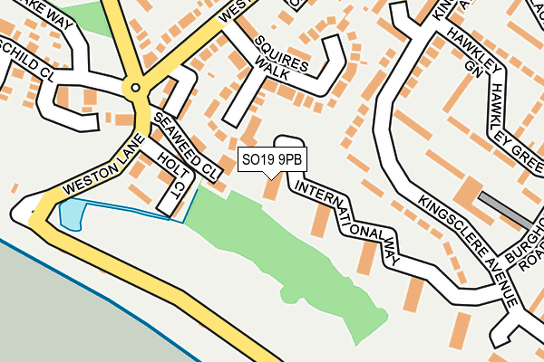 SO19 9PB map - OS OpenMap – Local (Ordnance Survey)