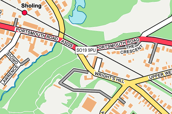 SO19 9PU map - OS OpenMap – Local (Ordnance Survey)