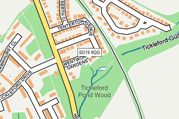 SO19 9QG map - OS OpenMap – Local (Ordnance Survey)