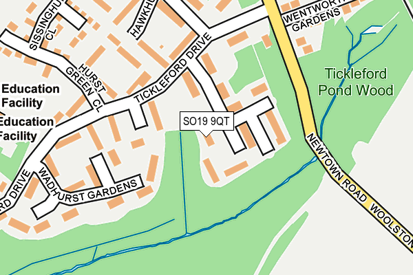 SO19 9QT map - OS OpenMap – Local (Ordnance Survey)
