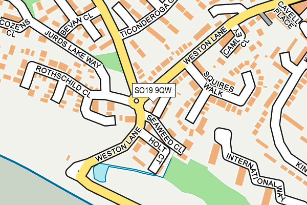 SO19 9QW map - OS OpenMap – Local (Ordnance Survey)