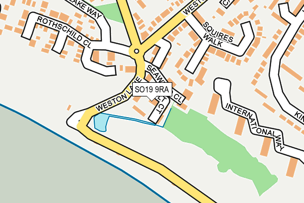 SO19 9RA map - OS OpenMap – Local (Ordnance Survey)