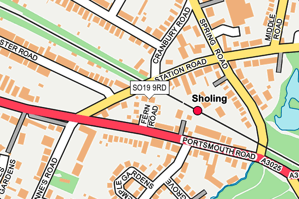 SO19 9RD map - OS OpenMap – Local (Ordnance Survey)