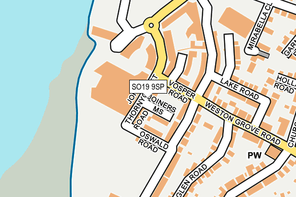 SO19 9SP map - OS OpenMap – Local (Ordnance Survey)