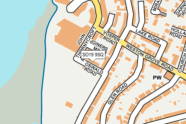 SO19 9SQ map - OS OpenMap – Local (Ordnance Survey)