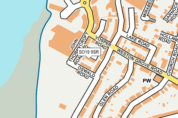 SO19 9SR map - OS OpenMap – Local (Ordnance Survey)