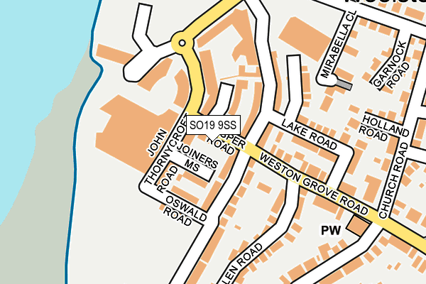 SO19 9SS map - OS OpenMap – Local (Ordnance Survey)