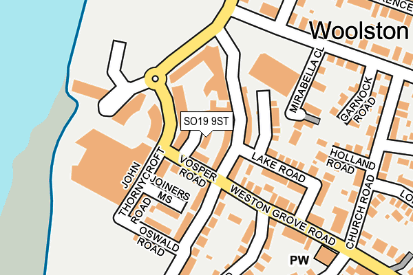 SO19 9ST map - OS OpenMap – Local (Ordnance Survey)
