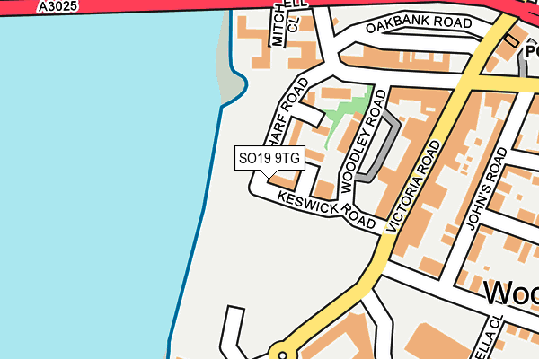 SO19 9TG map - OS OpenMap – Local (Ordnance Survey)