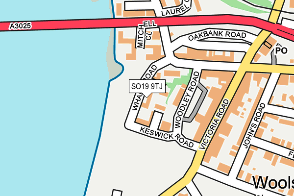 SO19 9TJ map - OS OpenMap – Local (Ordnance Survey)