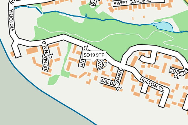 SO19 9TP map - OS OpenMap – Local (Ordnance Survey)