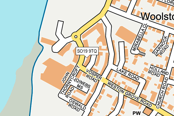 SO19 9TQ map - OS OpenMap – Local (Ordnance Survey)