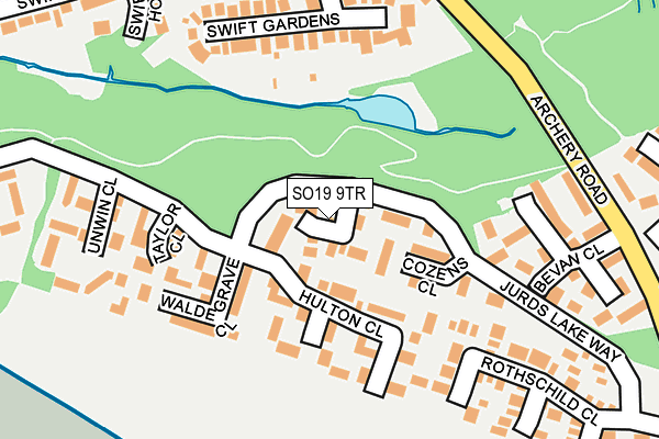 SO19 9TR map - OS OpenMap – Local (Ordnance Survey)