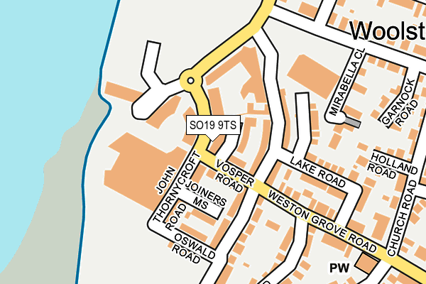 SO19 9TS map - OS OpenMap – Local (Ordnance Survey)