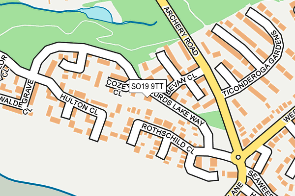 SO19 9TT map - OS OpenMap – Local (Ordnance Survey)
