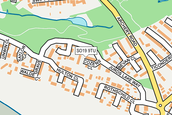 SO19 9TU map - OS OpenMap – Local (Ordnance Survey)