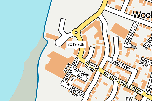 SO19 9UB map - OS OpenMap – Local (Ordnance Survey)