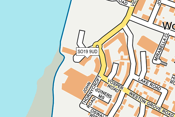 SO19 9UD map - OS OpenMap – Local (Ordnance Survey)