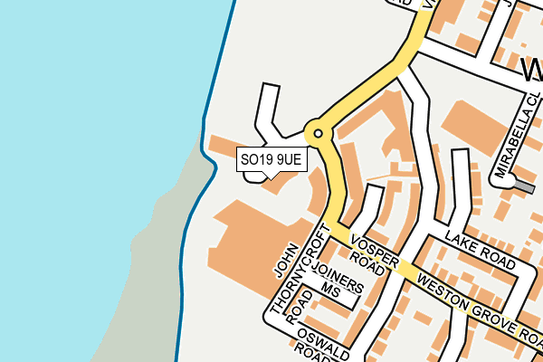 SO19 9UE map - OS OpenMap – Local (Ordnance Survey)