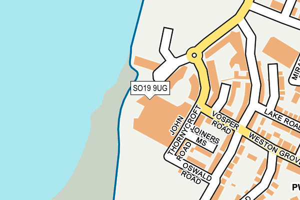 SO19 9UG map - OS OpenMap – Local (Ordnance Survey)