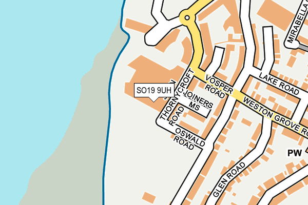 SO19 9UH map - OS OpenMap – Local (Ordnance Survey)