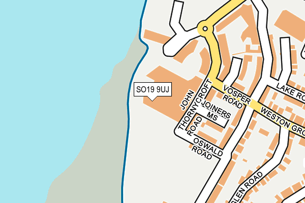 SO19 9UJ map - OS OpenMap – Local (Ordnance Survey)