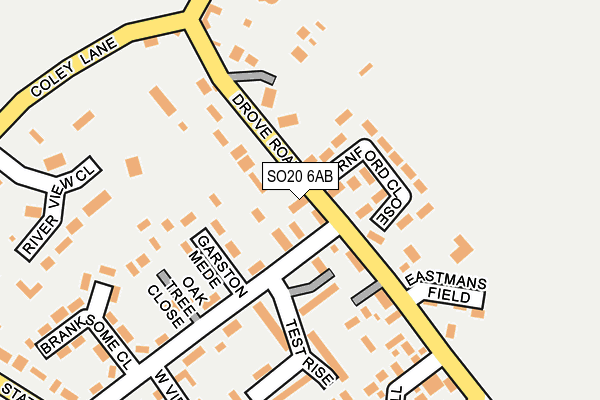 SO20 6AB map - OS OpenMap – Local (Ordnance Survey)