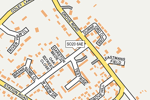 SO20 6AE map - OS OpenMap – Local (Ordnance Survey)