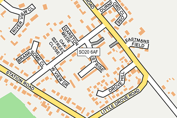 SO20 6AF map - OS OpenMap – Local (Ordnance Survey)